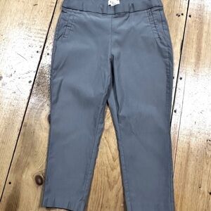 Elle Gray Pull On Super Stretchy Capris, Mom core, Like New, XL